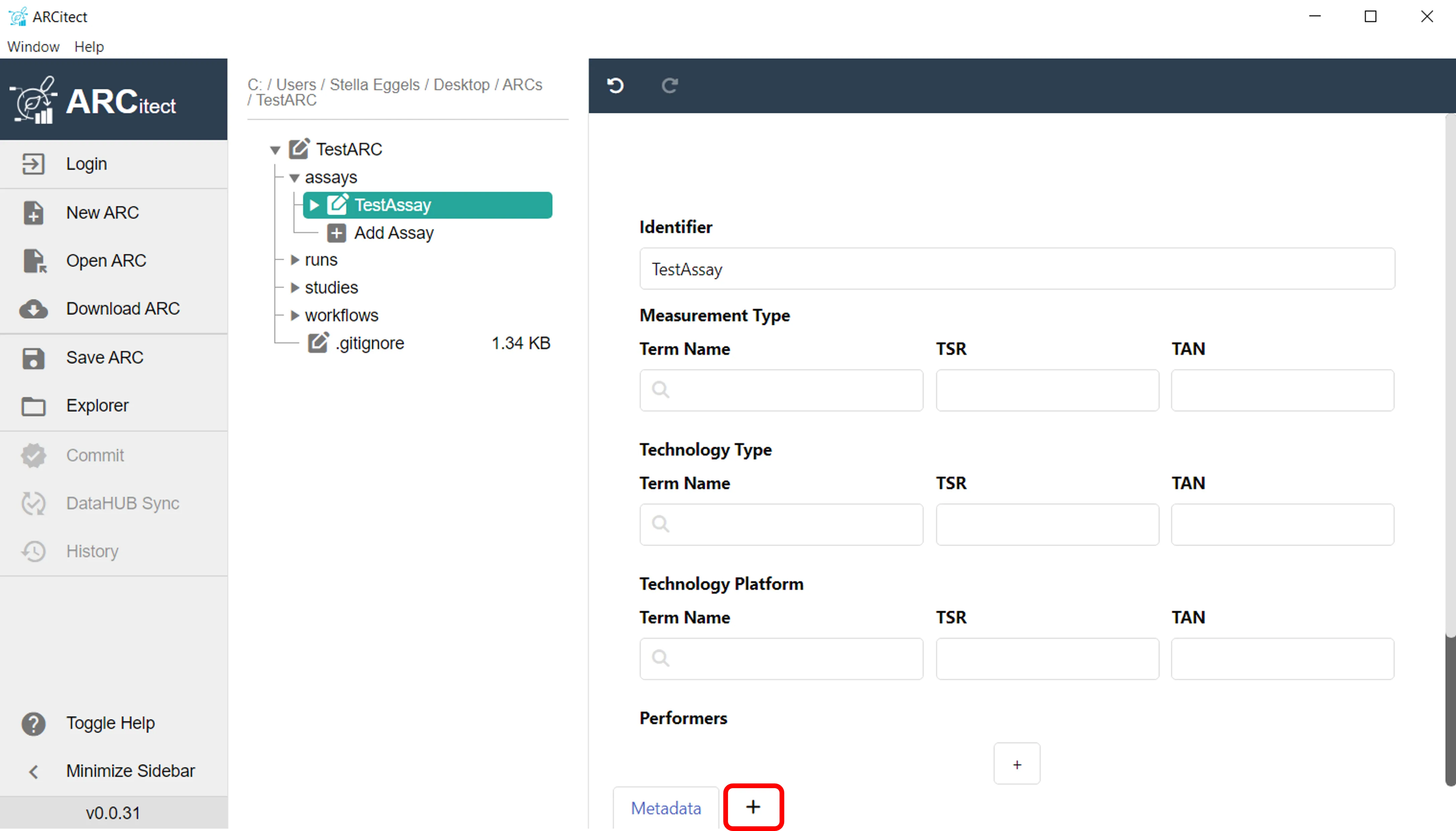 Image showing Swate integration in ARCitect with focus on "add new annotation table"-button.